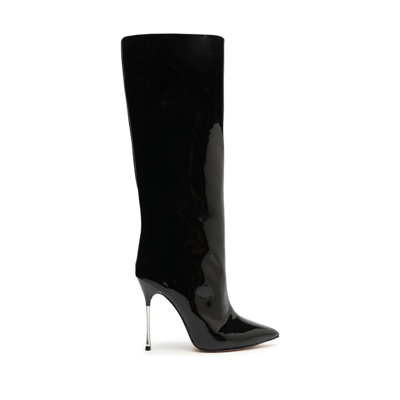 Schutz Reesy Patent Leather Boot In Black