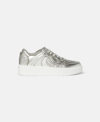 Stella Mccartney S-wave Metallic Faux Leather Sneakers In Polar Silver
