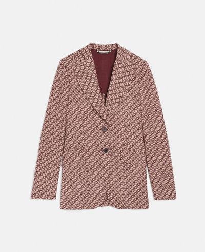 Stella Mccartney S-wave Print Single-breasted Blazer In Hazelrose