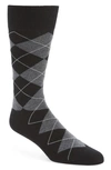 Cole Haan Argyle Socks In Black
