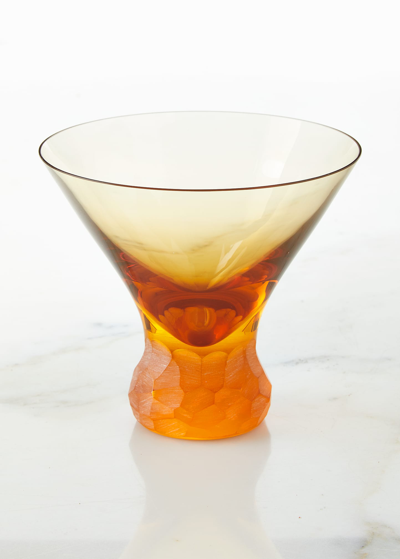 Moser Clear Pebbles Stemless Martini In Topaz