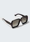 Loewe Oversized Square Acetate Sunglasses In Shiny Black