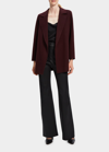 Theory Clairene New Divide Wool-cashmere Jacket In Merlot