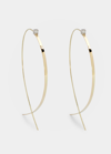 Lana Solo Large Flat Upside Down Hoop Earrings With Diamonds, 60mm In Yg