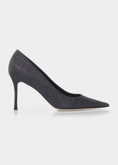 Marion Parke Classic 85mm Pumps In Black Glitter