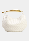 Bottega Veneta Sardine Intrecciato Napa Top-handle Bag In Chalk