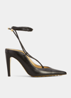 Bottega Veneta Black Loft 100 Leather Pumps In Nero