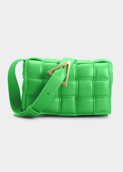 Bottega Veneta Small Padded Cassette Intrecciato Leather Crossbody Bag In Parakeet