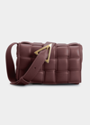 Bottega Veneta Cassette Small Padded Intrecciato Crossbody Bag In Barolo