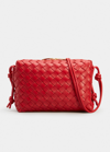 Bottega Veneta Loop Mini Intrecciato Crossbody Bag In Apple Candy