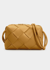 Bottega Veneta Small Intrecciato Napa Camera Crossbody Bag In Camel