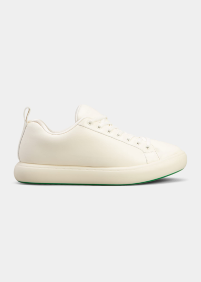 Bottega Veneta Men's Tonal Leather Low-top Sneakers In White