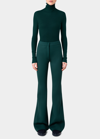 Akris High-rise Neoprene Bootcut Pants In Gallus Green