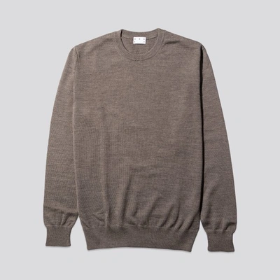 Asket The Merino Jumper Brown Melange