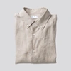 Asket The Linen Shirt Beige In Beige