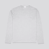 Asket The Long Sleeve T-shirt Grey Melange In Grey Melange