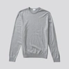 Asket The Cotton Sweater Grey Melange In Grey Melange