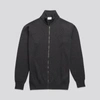 ASKET THE MERINO ZIP CARDIGAN CHARCOAL MELANGE