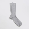 ASKET THE RIBBED COTTON SOCK 3-PACK LIGHT GREY