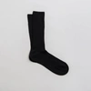 ASKET THE RIBBED COTTON SOCK 3-PACK BLACK