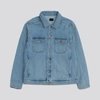 Asket The Washed Denim Jacket Stone Bleach In Stone Bleach