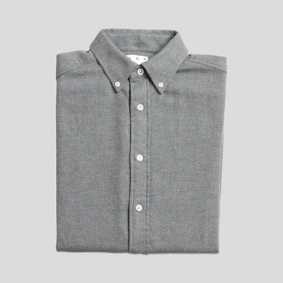 Asket The Flannel Shirt Grey Melange