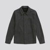 Asket The Wool Overshirt Charcoal Melange In Charcoal Melange