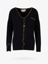 Marni Blanket-stitch Cable-knit Wool Cardigan In Black