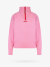 Coperni Logo Zip Wool-blend Sweater In Pink