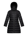 Moncler Kids' Girl's Moka Quilted Long Jacket In Black