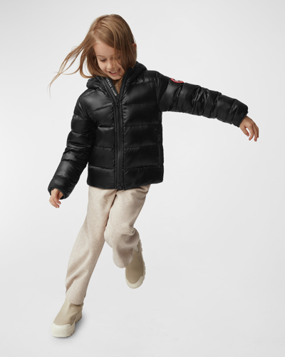 CANADA GOOSE KID'S CROFTON STRIPED LOGO QUILTED JACKET