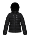 Moncler Girl's Bady Quilted Logo Jacket In Black