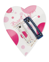 Bari Lynn Navy & White Crystal Hair Clip Set In Multi/navy Clip