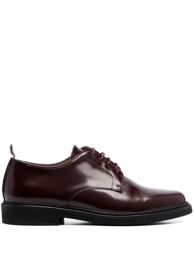 Thom Browne Lace-up Leather Shoes In Red