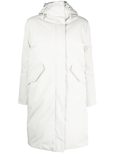 Yves Salomon Iconic Reversible Down Parka In Weiss