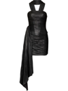 Maria Lucia Hohan Black Delfina Ruched Mini Dress In Black