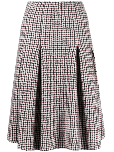 N•peal Houndstooth-pattern Midi Skirt In Multicolour