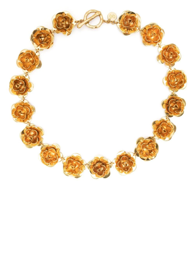 Patou Flower Charm Bracelet In Gold