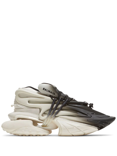 Balmain Unicorn Chunky-sole Neoprene And Leather Low-top Trainers In White