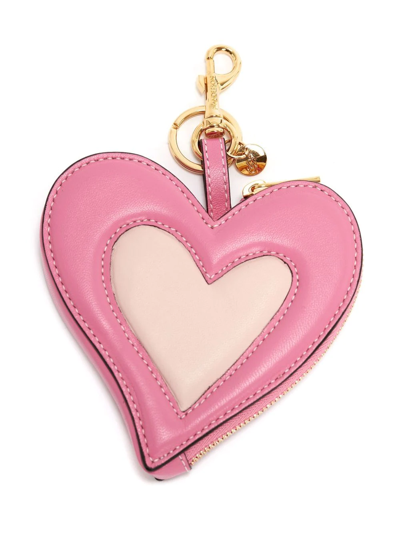 Jw Anderson Heart Coin Purse In Pink