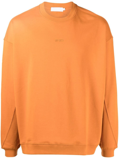 Off Duty Doug Crew-neck Sweatshirt In Orange