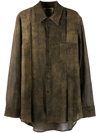 UMA WANG DISTRESSED-EFFECT LONG-SLEEVED SHIRT