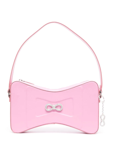 Mach & Mach Large Camille Leather Shoulder Bag In Pink