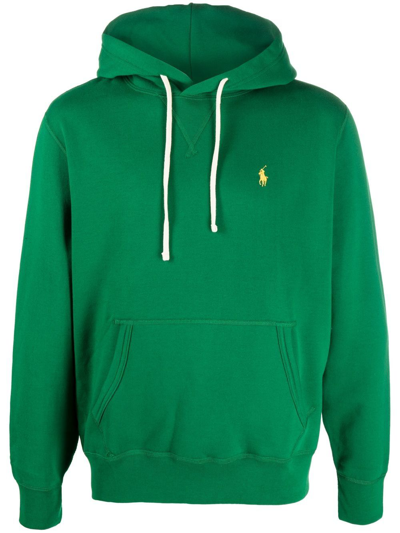 Polo Ralph Lauren Hooded Sweatshirt With Drawstring And Pocket In Green
