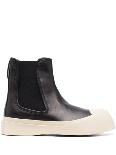 Marni Black Pablo Chelsea Boots In 00n99 Black