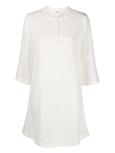 Eres Sorbet Embroidered Dress In Neutrals