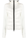 Moncler Grenoble Padded Front Zip Jacket In Weiss