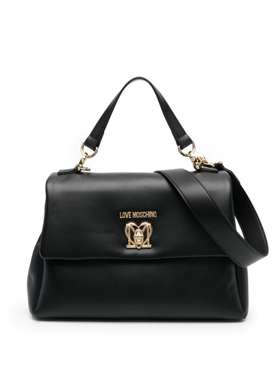 Love Moschino Braided Handle Tote Bag In Schwarz