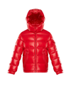Moncler Kids' Boy's New Maya Quilted Detachable Hooded Jacket In Red