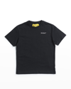 Off-white Off White Cotton T-shirt With Back Print In Black Multi